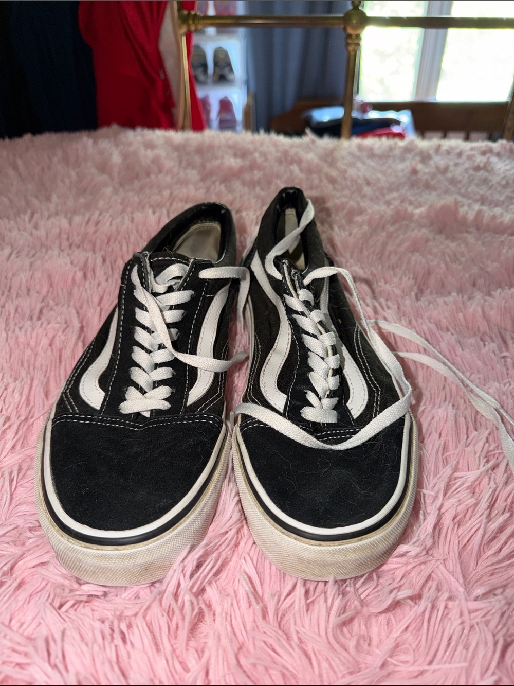 Vans Black and White Old Skool Skate Sneakers